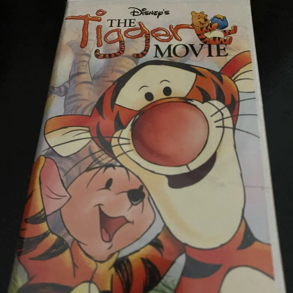 Disney Tigger Movie VHS Cover - Orange, Cream, Black
